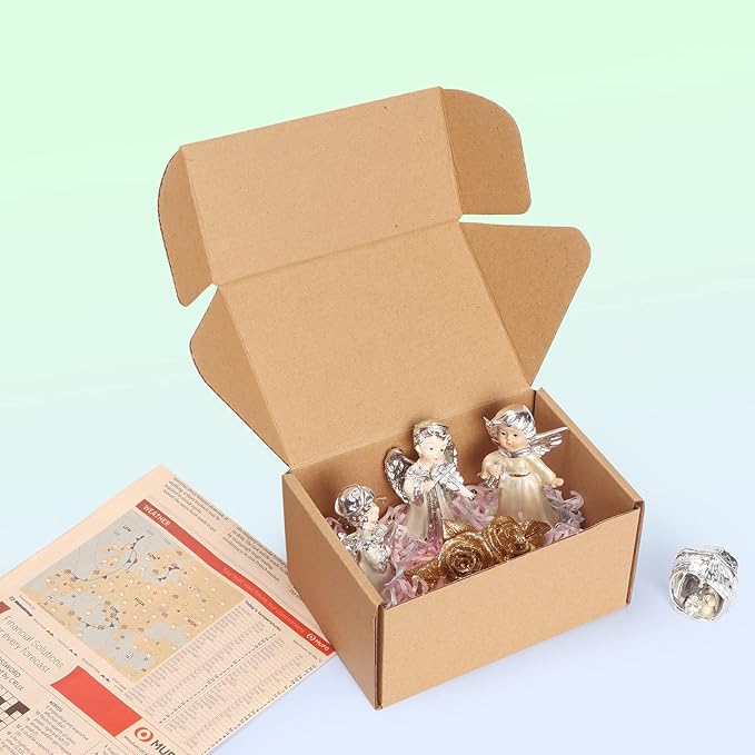 MEBRUDY 6x4x3 Inches Shipping Boxes Pack of 50, Small Corrugated Cardboard Box for Mailing Packing Literature Mailer