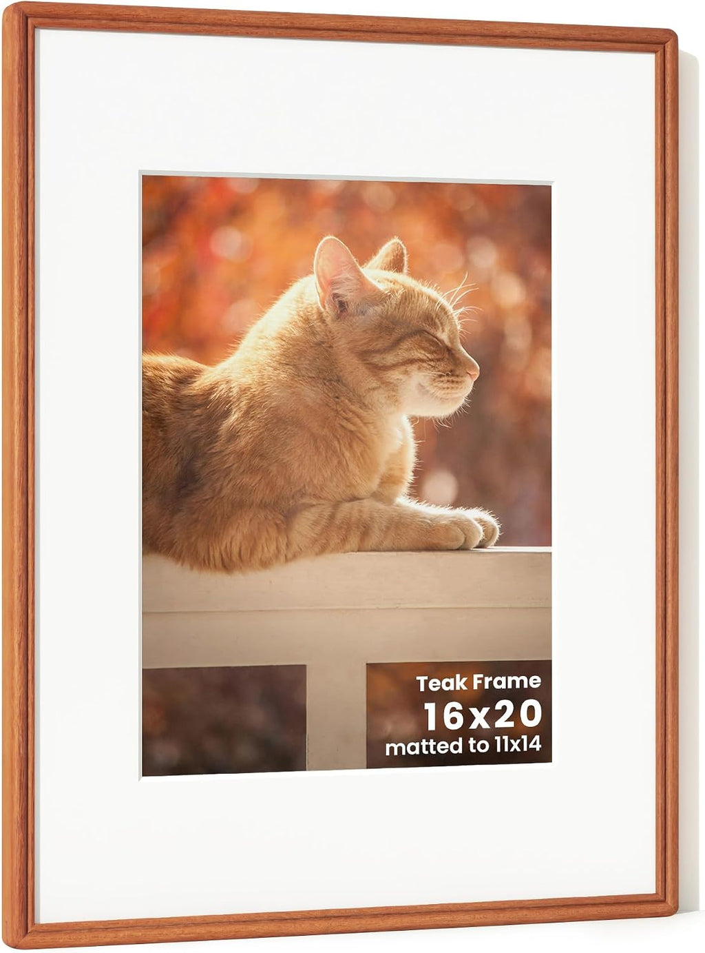16x20 picture frame,natural solid teak wood photo frame|high shown in use