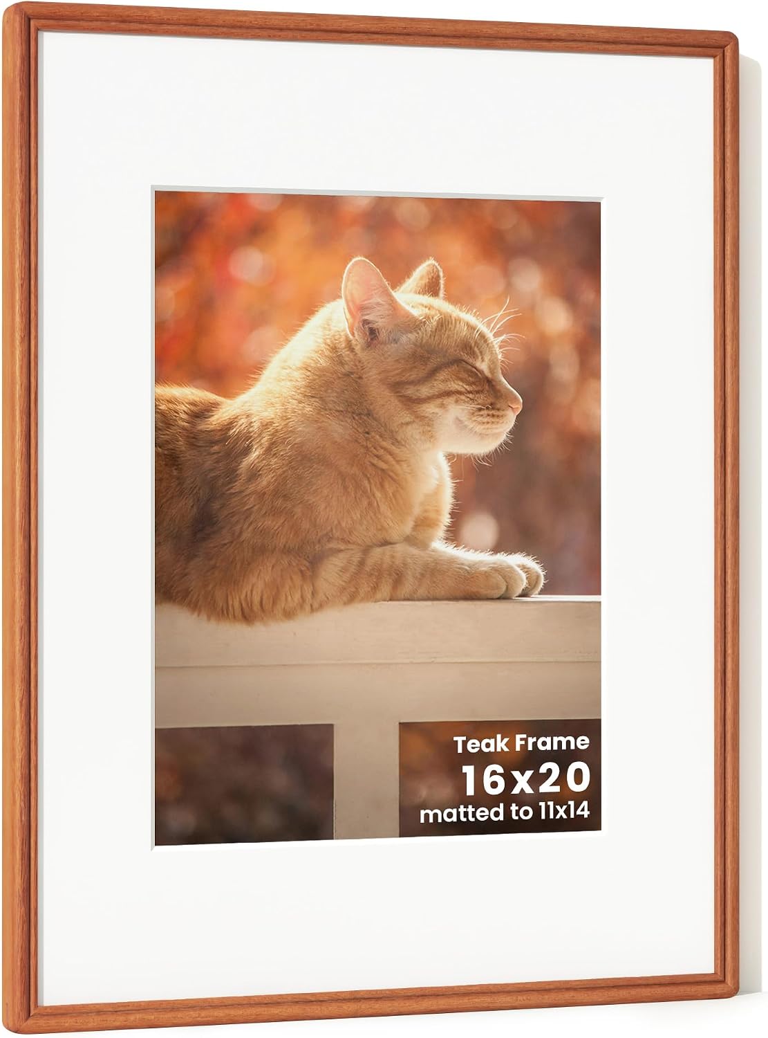 16x20 picture frame,natural solid teak wood photo frame|high shown in use
