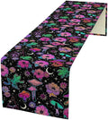Gothic Star Moon Colorful Table Runner for Kitchen Living Room Home Party Boho Floral Table Runner 13x108 Inch