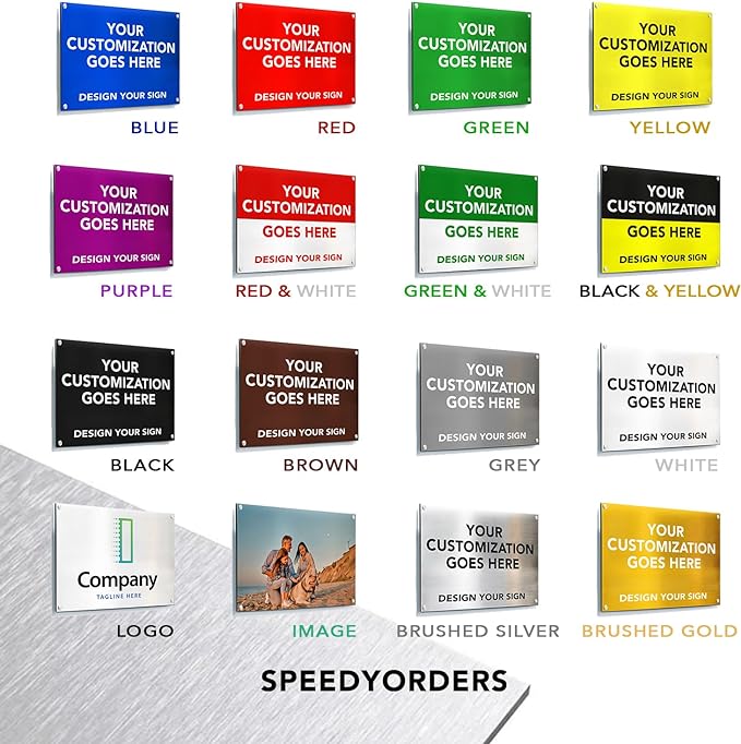 Custom Metal Signs, Personalized Aluminum, Customized Safety, Business Signs, Waterproof Outdoor, White Aluminum (Logo, 30x24 In)