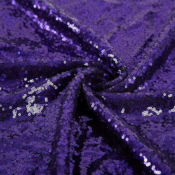 JYFLZQ Purple Sequin Backdrop Curtains 2ft x 8ft 4 Panel Glitter Photo Booth Backdrops Sparkly Photography Background Drapes for Parties Wedding Bridal Showers