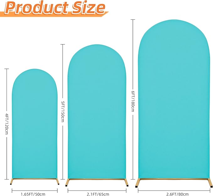 7.2FT Wedding Arch Covers Arch Backdrop Cover Arch Stand Covers Set Arch Cover Spandex Fabric Stretchy Backdrop for Wedding Birthday Party Decoration Baby Shower (Sky Blue)