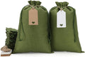 tapleap 8x12” green burlap gift bags, 30pcs sacks, main product view