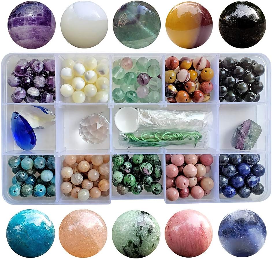 8mm stone beads kit for jewelry making 230pcs, main product view