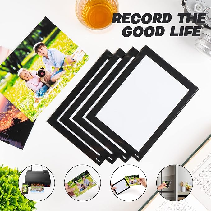 Magnetic Picture Frames for Refrigerator (4"X6",30 Pack),Magnet Photo Frame Pockets/Greeting Card Sleeve,Decorations for Lockers