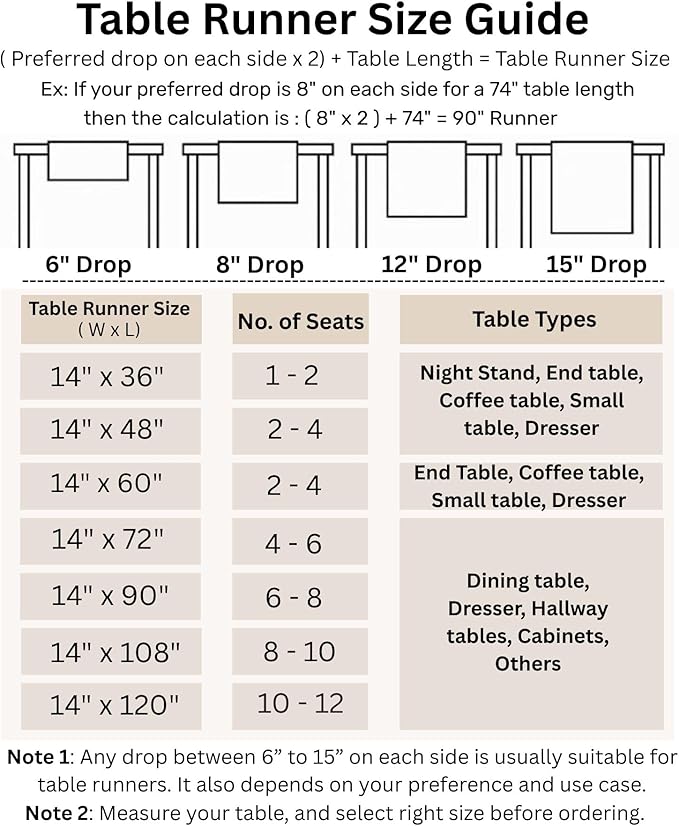 Solino Home Linen Brown Table Runner 72 Inches Long - 100% Pure Linen Hemstitch Table Runner 14 x 72 Inch for Dresser, Dining, Fall, Autumn, Thanksgiving - Classic Hemstitch