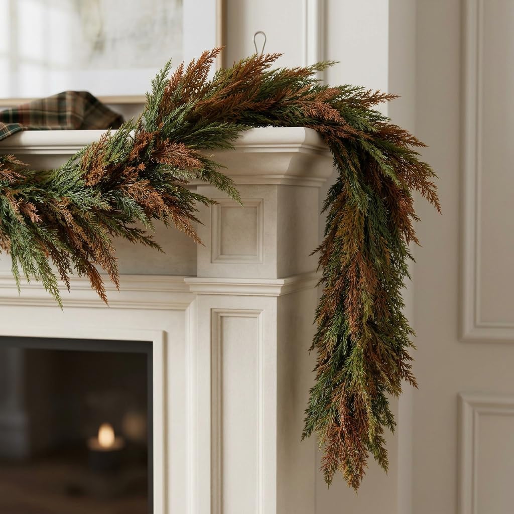 valery madelyn 6ft artificial norfolk fall garland for, main product view