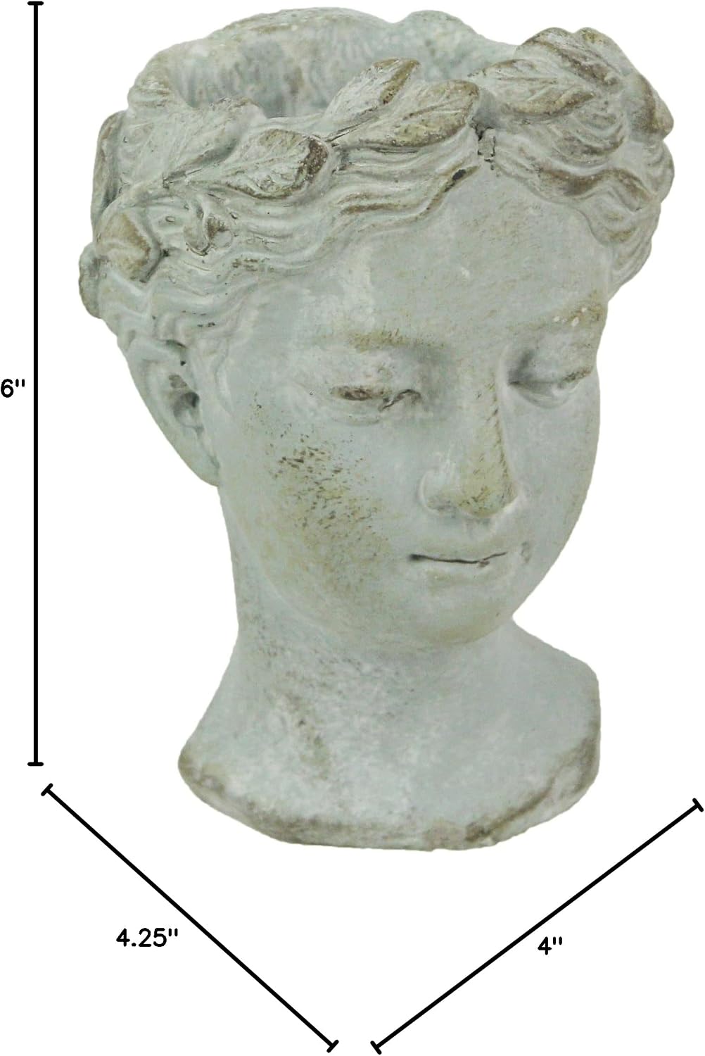 mayrich greek lady head wall planter, 6 inch, view 9