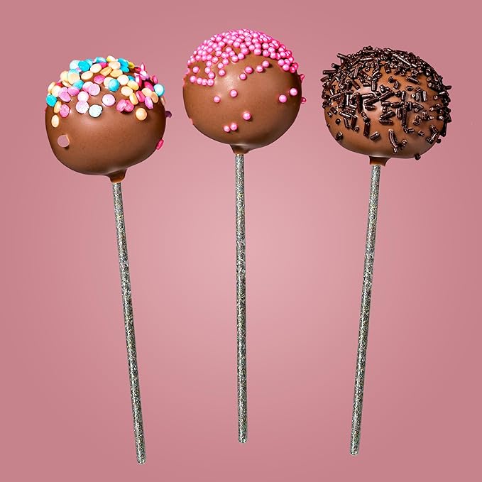 Royer Cocktail Stirrers - PRIDE Cocktail Glitter for Drinks, Perfect LGBTQ+ Party Drink Mixer & Decorations | 6 inches - Rainbow Glitter Stick with Disco Ball Design (D50)