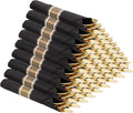 Supernal 60 Pack Gold Silverware, Rolled, Pre Wrapped with Black Napkins, Heavy Duty Plastic Cutlery, Forks and Spoons