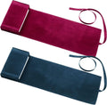 Zhengmy 2 Pieces Tarot Card Velvet Wrap Spread Cloth Pouch Bags Deck Storage Holder for Oracle Playing Cards