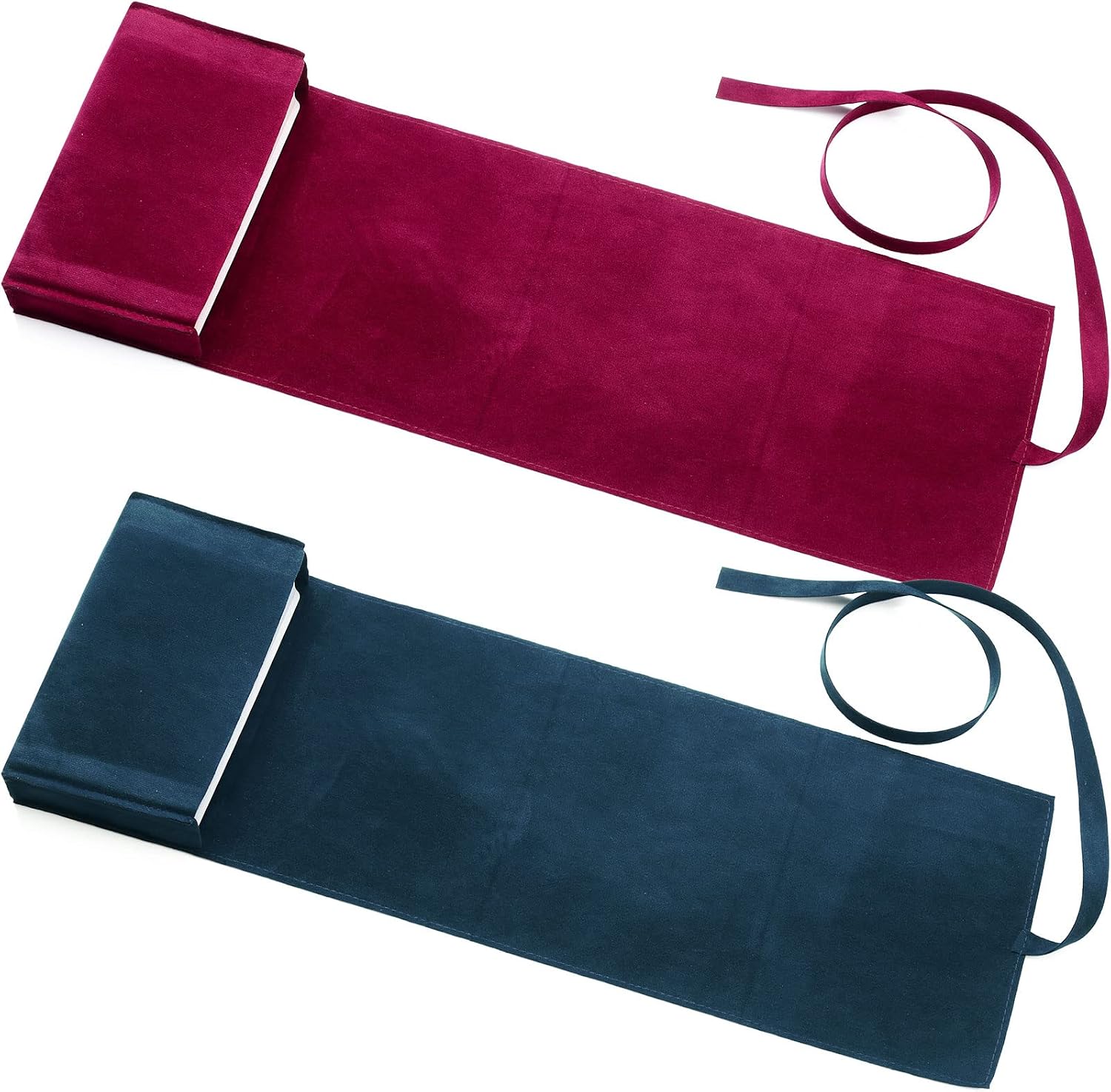 Zhengmy 2 Pieces Tarot Card Velvet Wrap Spread Cloth Pouch Bags Deck Storage Holder for Oracle Playing Cards