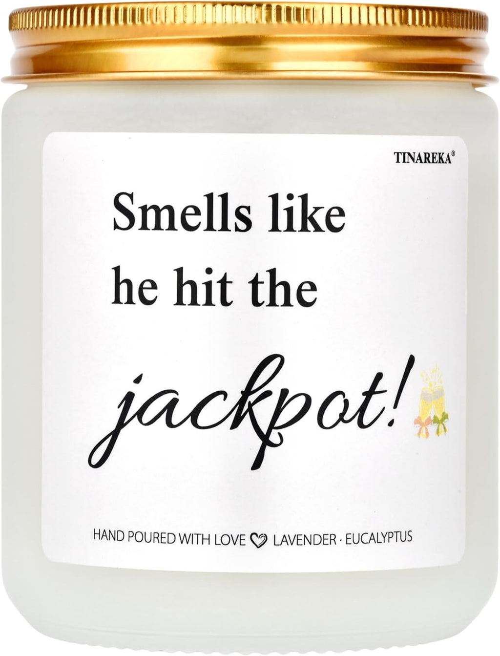 Engagement Candle – Funny Bridal Shower Gifts for Bride to Be | 7oz Lavender Eucalyptus Candle 100% Natural Soy Wax, 40 Hour Burn Time, Engagement Gifts for Women Bride