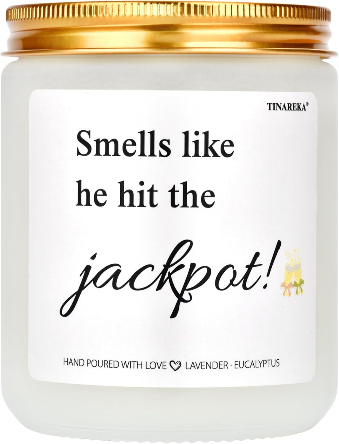Engagement Candle – Funny Bridal Shower Gifts for Bride to Be | 7oz Lavender Eucalyptus Candle 100% Natural Soy Wax, 40 Hour Burn Time, Engagement Gifts for Women Bride
