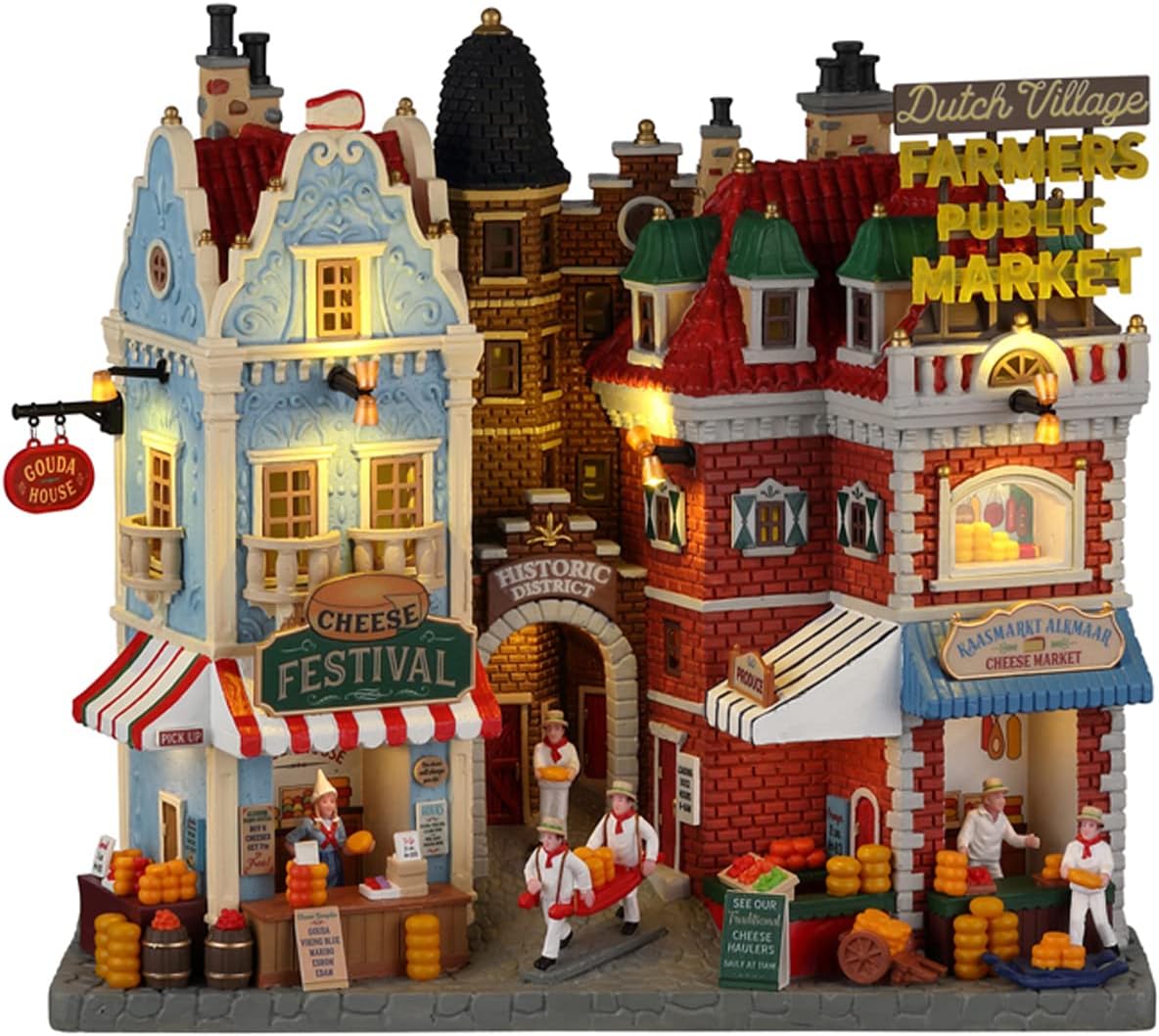 lemax 25868 caddington village facade: dutch cheese festival, main product view