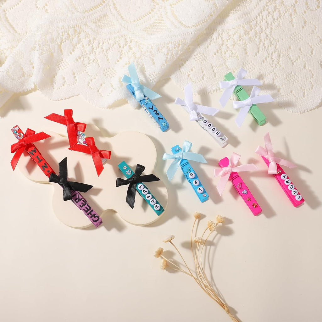 Choicbaby 50 PCS Blue Mini Satin Ribbon Bows 1.8 * 1.4" Small Blue Wrap Bows Decoration for DIY Craft Cheer Pins Box Card Birthday Party Wedding
