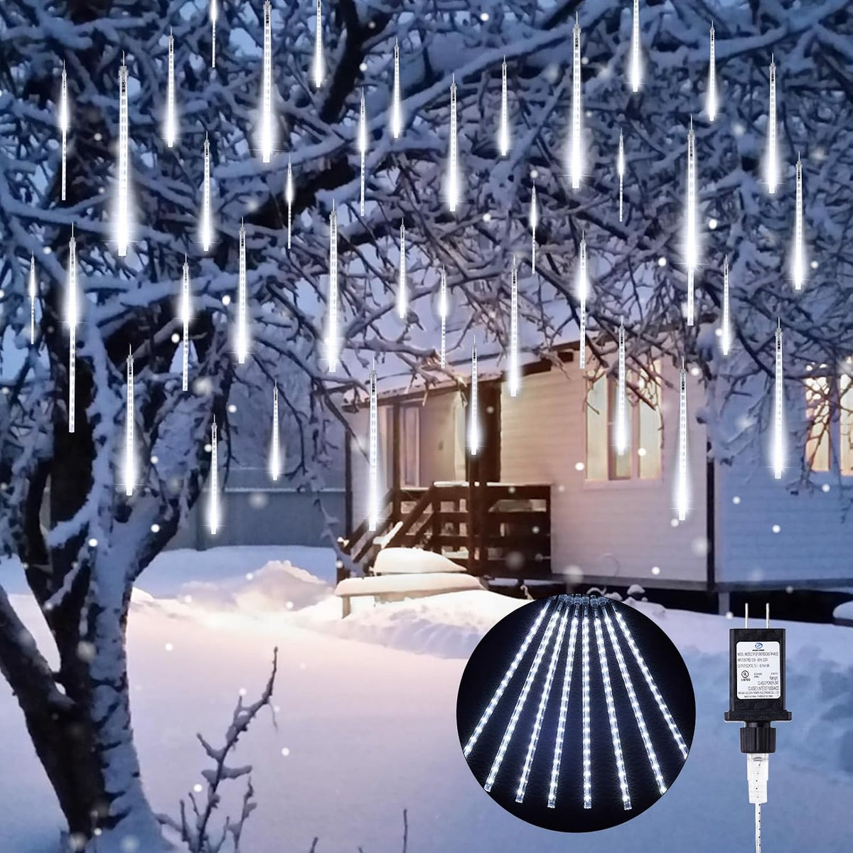 minetom meteor shower lights outdoor, 16 inch 20, main product view