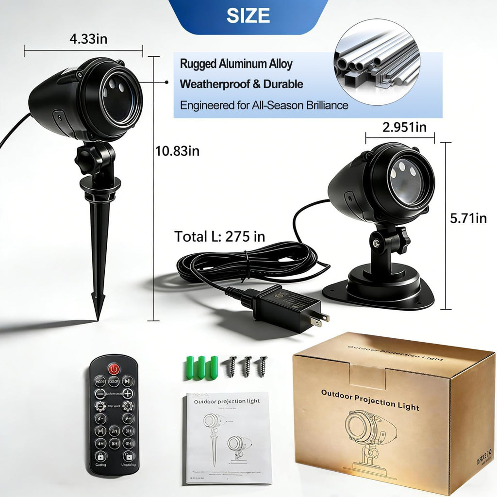 laser christmas projector lights, rgb 3-color moving star on a desk or shelf