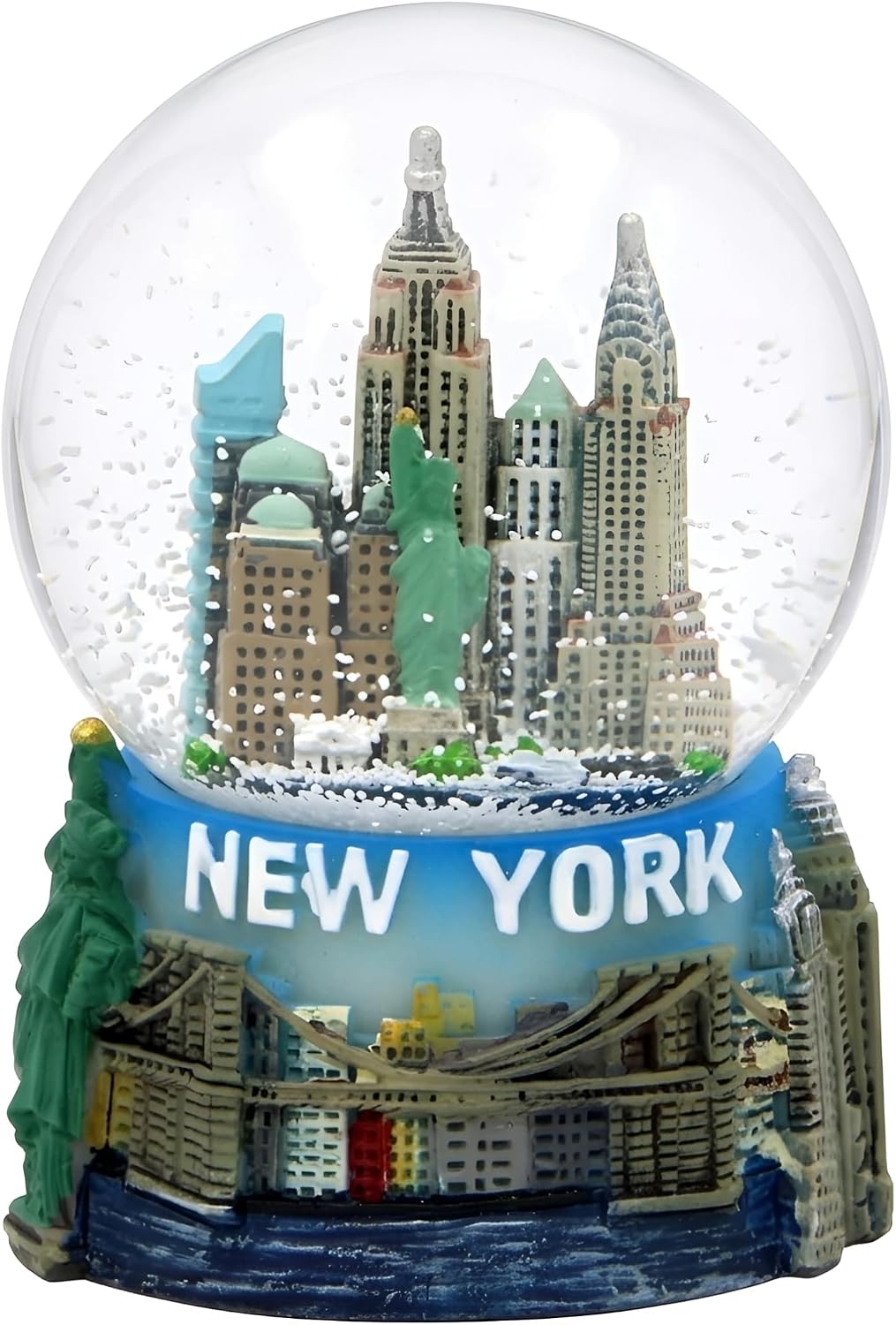 Mini New York City Snow Globe Featuring The NYC Skyline in This Souvenir Figurine with Statue of Liberty, 2.5" Tall (45mm)