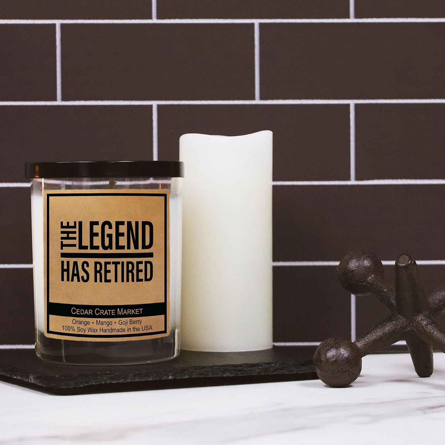 Retirement Gifts for Men Women - Funny Retiring Candle for Woman, Man, Sandalwood Vanilla Scented, Handmade in The USA, Humorous Present for Boss, Teacher, Military, Coworker, 2025 Party Decorations