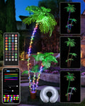 6ft smart led artificial palm tree with app, main product view