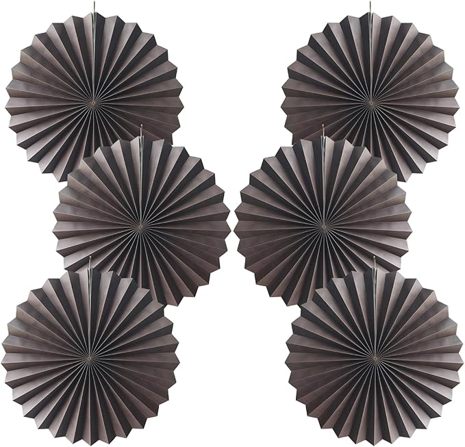 BARTHEW Coffee Party Decorations,Coffee Birthday Decorations,Party Events Accessories,Coffee Themed Party,Friends Party16in Hanging Paper Fans 30 Color DIY Set(Coffee))