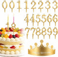 Reusable Number Birthday Candle Holder Set, 20 PCS (2 Sets) Metal Number Candle Holders Stand, Party Cakes Accessories, Cake Topper Decorations for Anniversary Wedding Date Displays