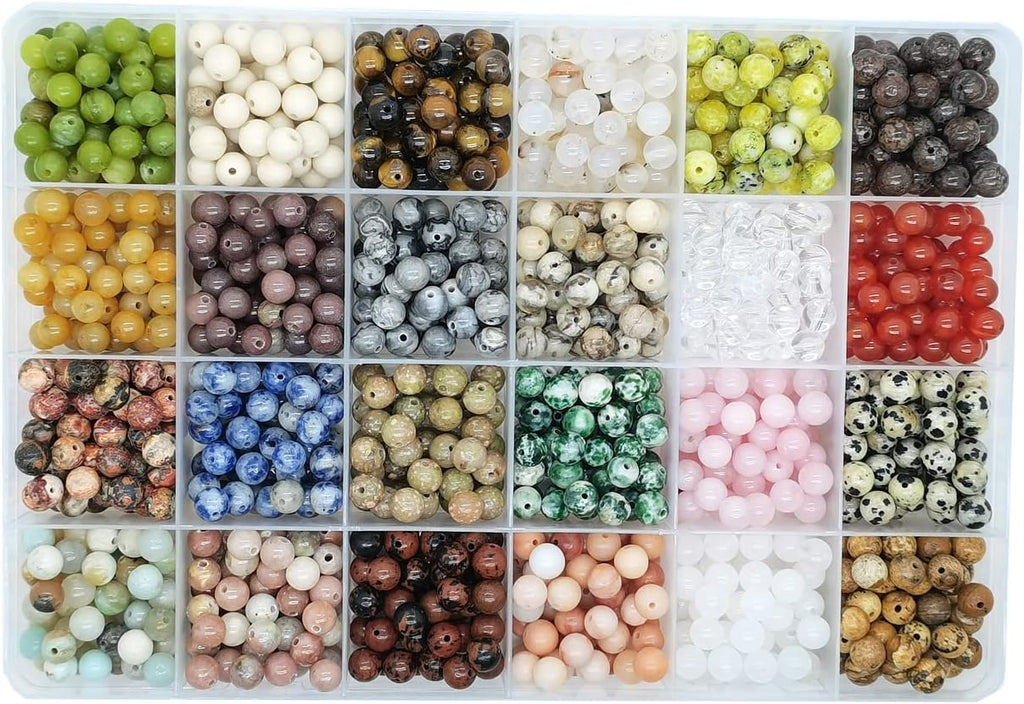 6mm natural round stone beads real gemstone beading, main product view