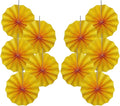 Yellow Birthday Decorations,DIY Yellow Paper Fans Hanging Decoration ,Party Supplies Party Fans 8in, Wedding Graduation Events Accessories 30 Color DIY Set （Yellow）