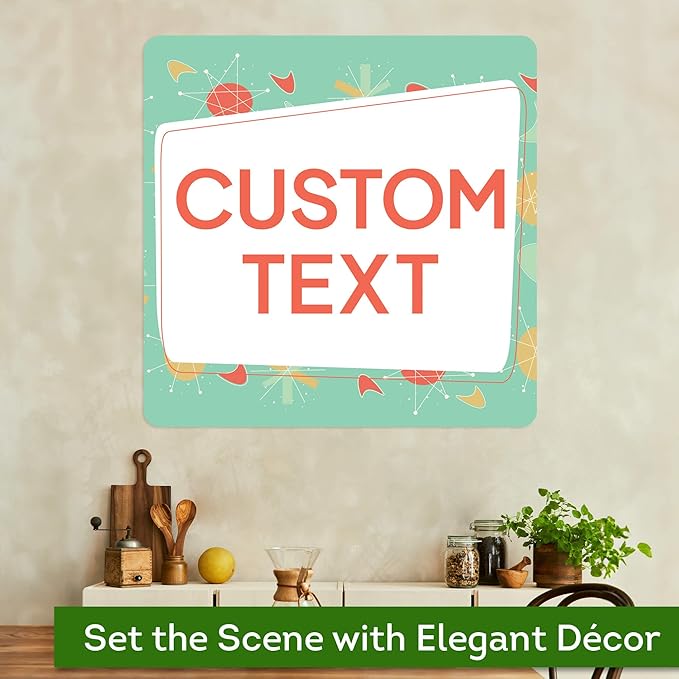 Custom Sign, Custom Street Sign, 11 Font Colors, 13 Font Styles, 4 Hole Options, 22 Sizes, 36x36 Inches, Rust Free DiBound, Fade Resistant, Made in USA by My Sign Center (Mid-Century Modern 2)