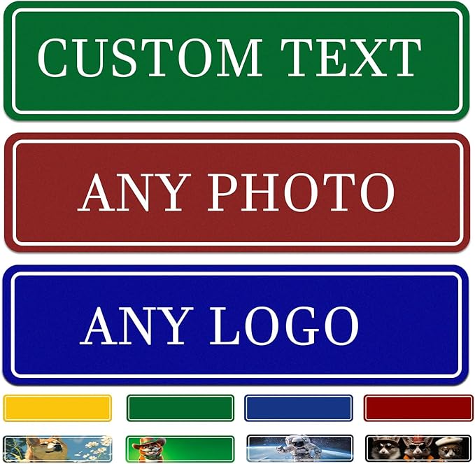 Custom Sign, Personalized Metal Signs with Your Text, Photo, Customized Signs for Office Business Workplace Home Bar Indoor, Outdoor