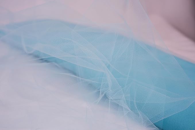 Craft And Party, Fabric Tulle 54" by 40 Yards (120 ft) Light Blue Fabric Tulle Bolt for DIY Tutu Skirt, Wedding and Decoration (Light Blue)