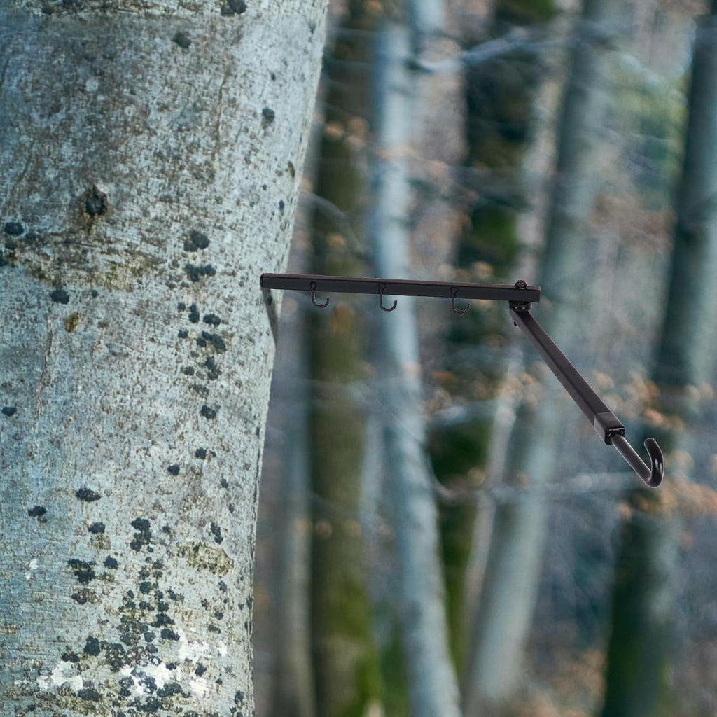 highwild tree stand folding bow hanger gear hanger, front angle view