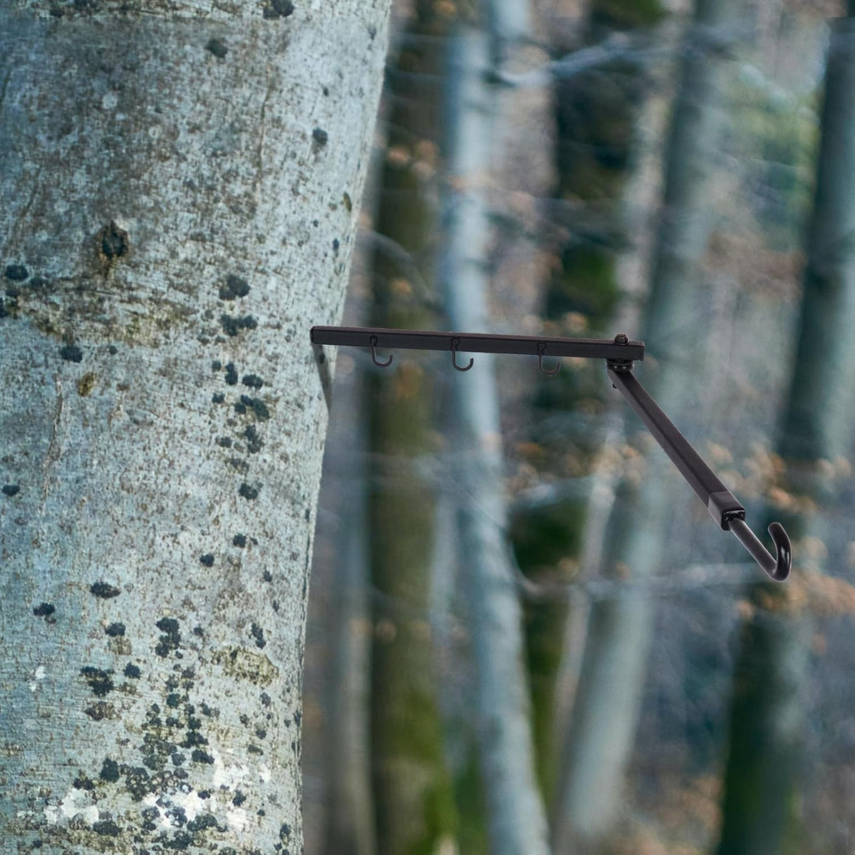 highwild tree stand folding bow hanger gear hanger, front angle view