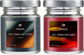 Low Temperature Candles Sets, Low Heat Body Safe Candles, Unscented, Black & Red (4.2 oz Variety Pack, 2 Pack)- FANALOKA