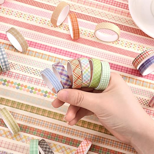 60 Rolls Cross line Theme Washi Tape Set, Writable Decorative Tapes for Scrapbooking, Bible Journaling, Bullet Journaling, 0.39"x79" per Roll