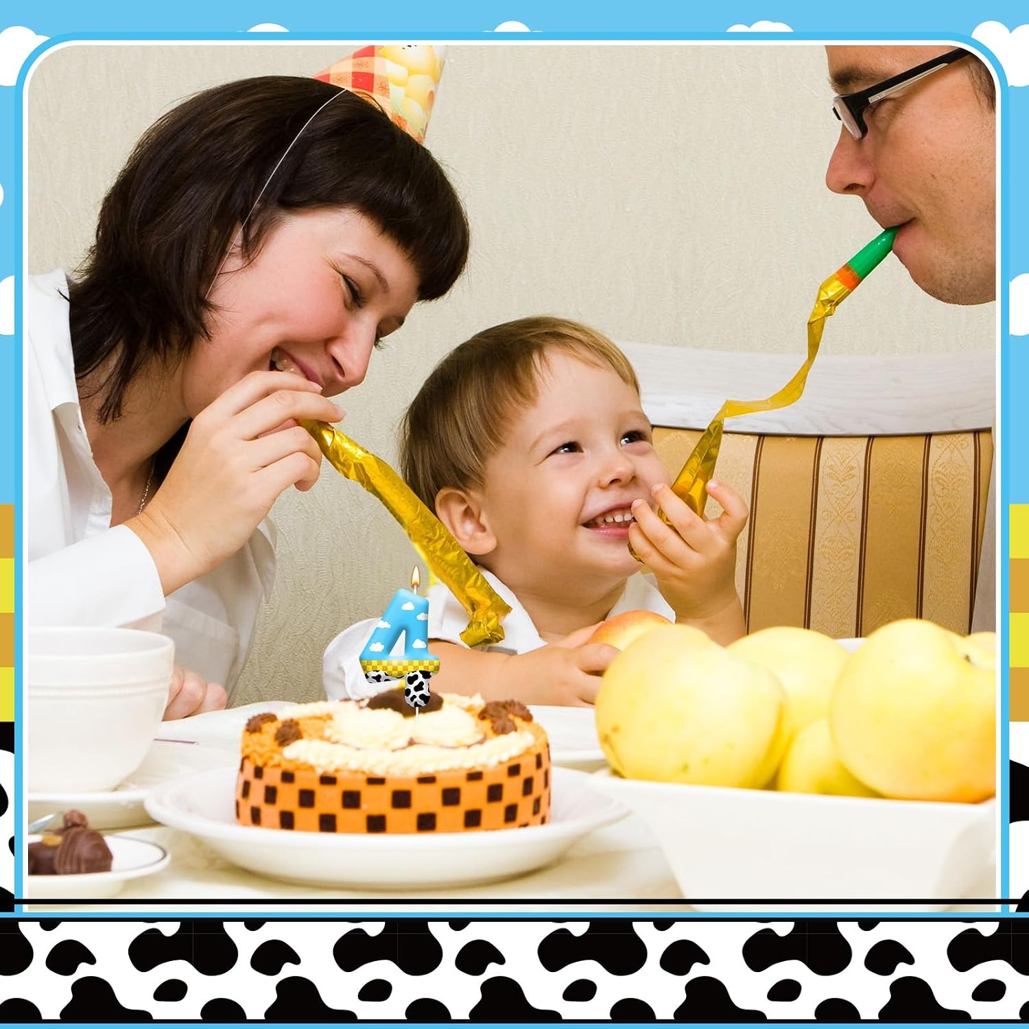 Toy Inspire Game Story Birthday Candles for Kids -Toy Themed Cake Topper Decorations,Party Supplies for Children's Birthday Celebrations(Number 4)