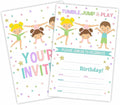 Gymnastics Birthday Party Invitation, Tumble Jump & Play Invite Cards（20 Count) With Envelopes, Fill In Style Invite Cards For Boys, Girls, Kids, Birthday Party Supplies-A46