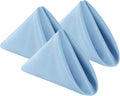 Cloth Napkins 20x20 inch Washable Polyester Dinner Napkins Soft Table Napkins for Wedding Party Dining Banquet(Blue Mist,12PCS)