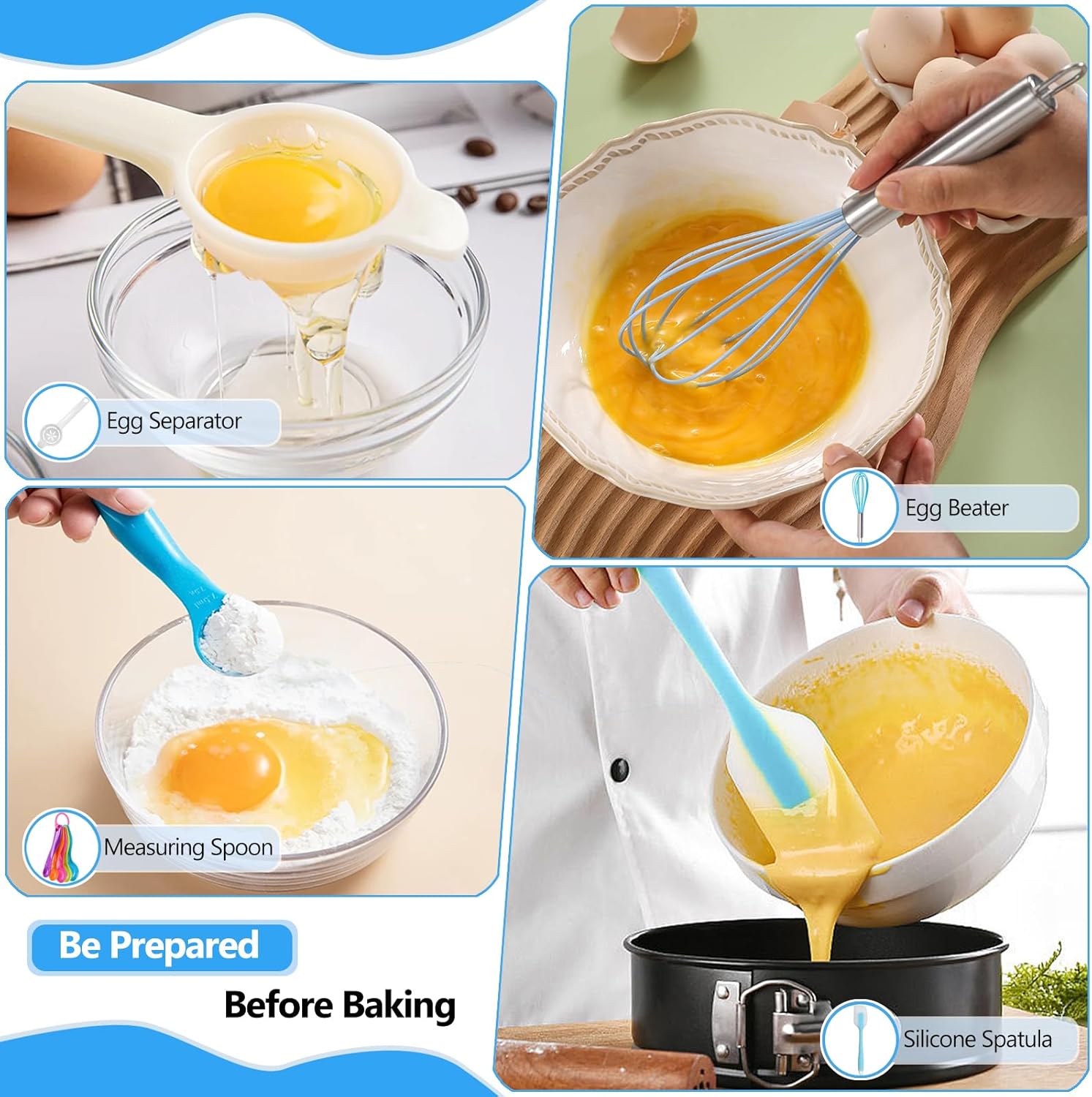 Makmeng 722pcs Cake Decorating Kit - Baking Supplies with Springform Pans, Cake Rotating Turntable, Icing Piping Bags and frosting Tips Set - Cake Decorating Tools for Beginners