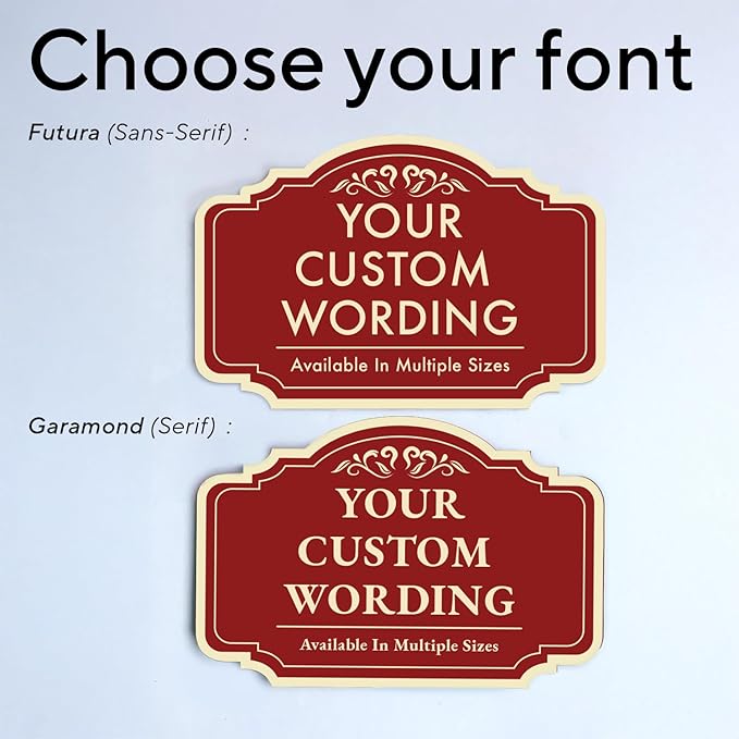 Custom Decorative Outdoor Metal Sign - Personalized Aluminum Driveway Sign, Waterproof, Made in USA - Design 2 Red Brick 10x7 In