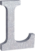 TONIFUL 8 Inch Silver Glitter Letter L Table Centerpiece A-Z Silver Birthday Party Decorations,Silver Alphabet L for Birthday,Chrismas,Graduation,Bridal Shower,Wedding,Anniversary Party Supplies