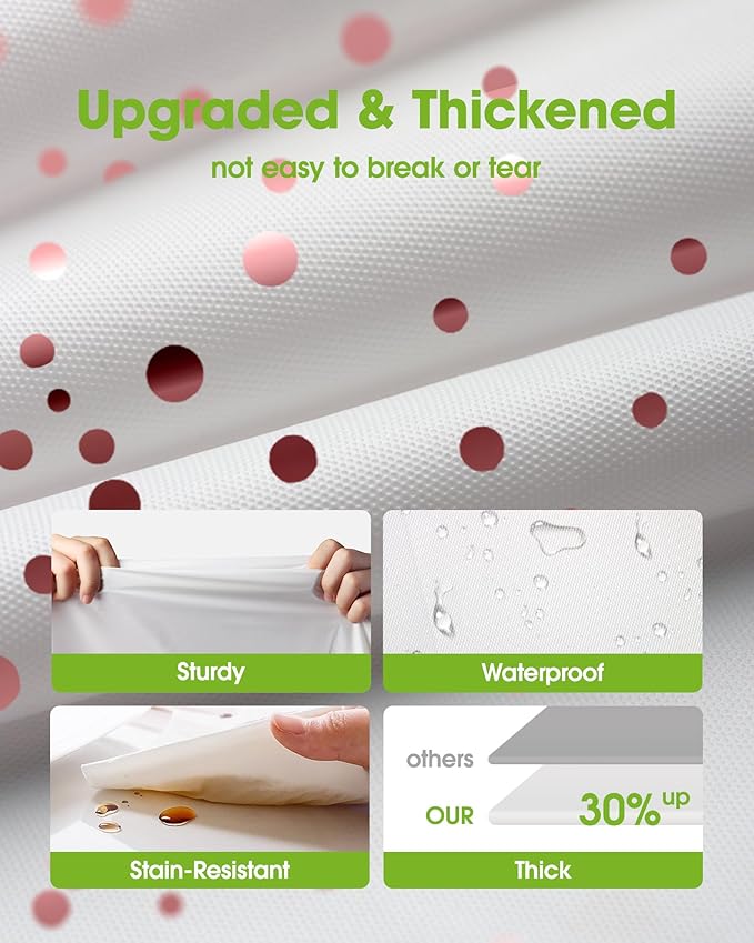 Pureegg Plastic Table Cloth Disposable 10 Pack, 54 x 108 Inch Table Cloths, Graduation Decorations of 2025, Graduation Tablecloths, Rectangle, Plastic Cover, Leakproof & Sturdy, White and Rose Gold