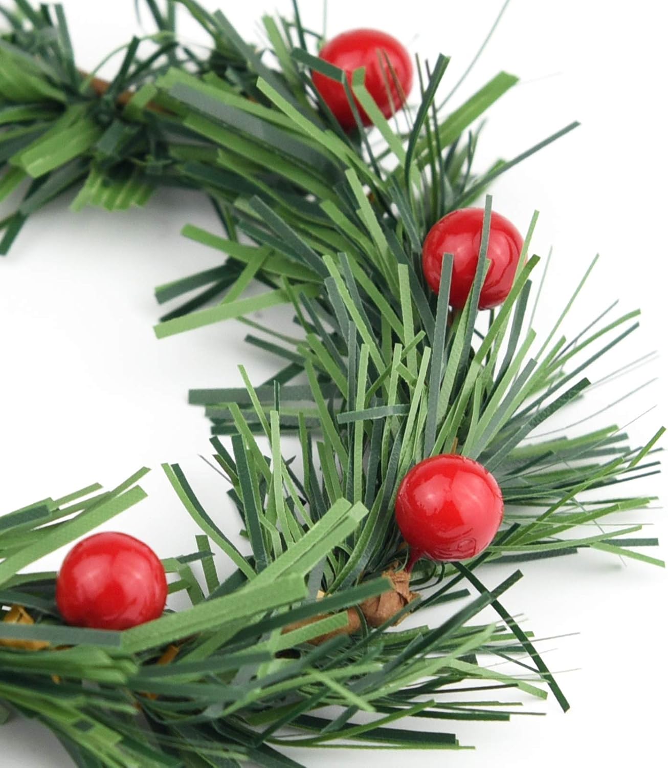 Lystaii 10pcs Christmas Candle Rings Red Artificial Berry Candle Rings with Grass Mini Christmas Wreath for Pillar Candle Christmas Holiday Table Decorations Rustic Wedding Table Centerpiece (Medium)