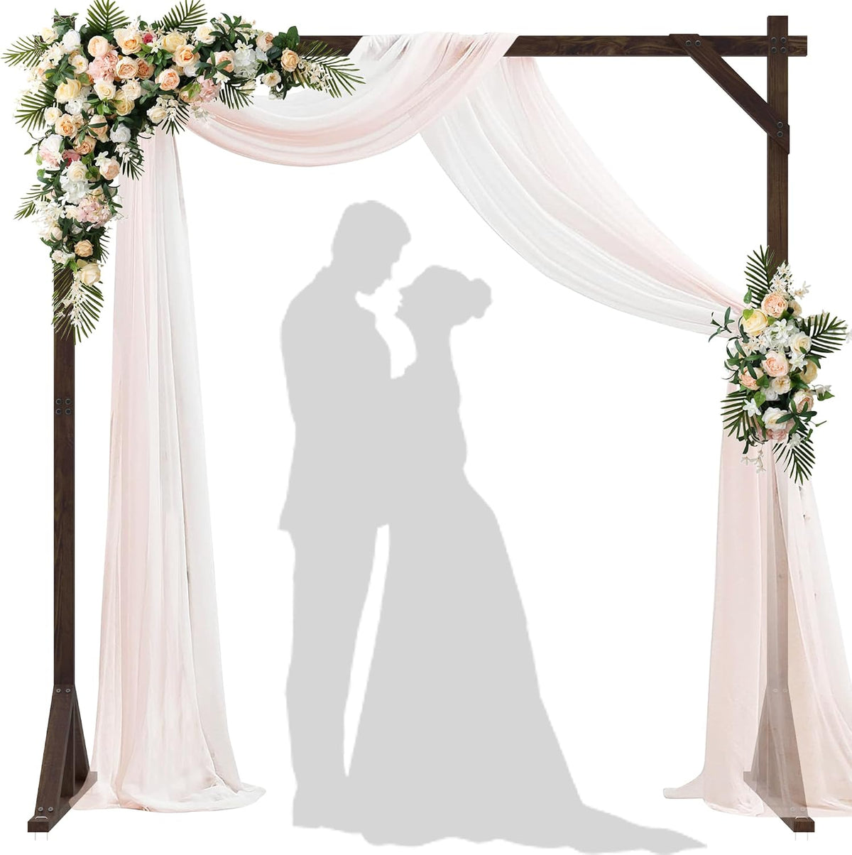 wooden wedding arch 7.2ft square wood arches arbor, main product view