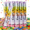Confetti Cannon Party Poppers Biodegradable Shooters, (6 Pack) YESHOW Multicolor Confetti Blaster for Birthday Graduation Wedding Christmas New Year’s Eve Valentine's Day
