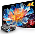 Ultra HD 4K Projector Auto Focus HDR WiFi6, Smart LED WiFi Bluetooth Projector 4K Daylight Home Cinema Movie Gaming 2300ANSI Ceiling Mounted Indoor Outdoor with Auto Keystone Zoom HDMI USB LAN Apps
