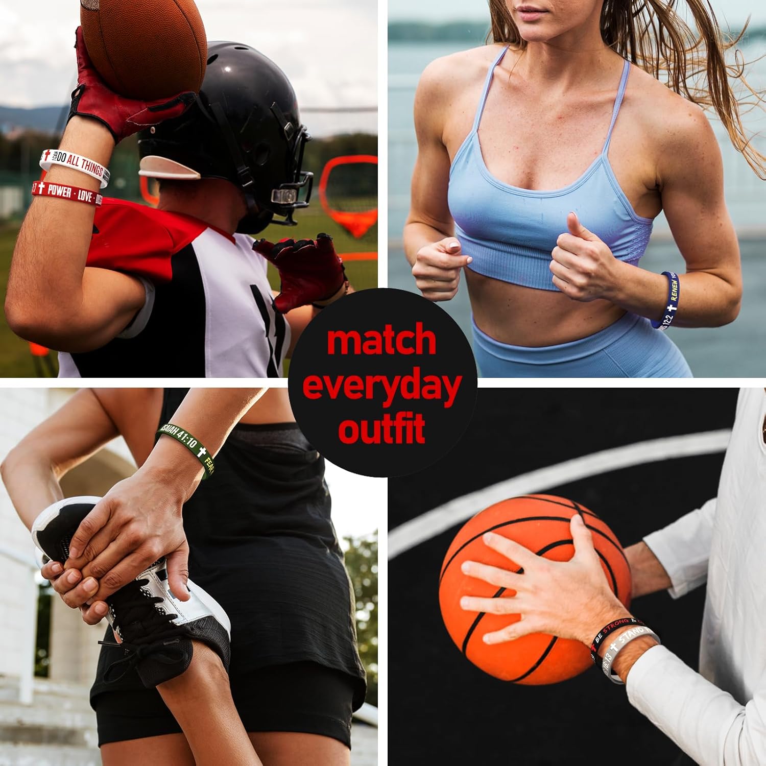 60pcs Bulk Christian Silicone Wristbands with Inspirational Bible Verse – Scripture Bracelets Church Gifts, Sunday School Prizes, Party Favors