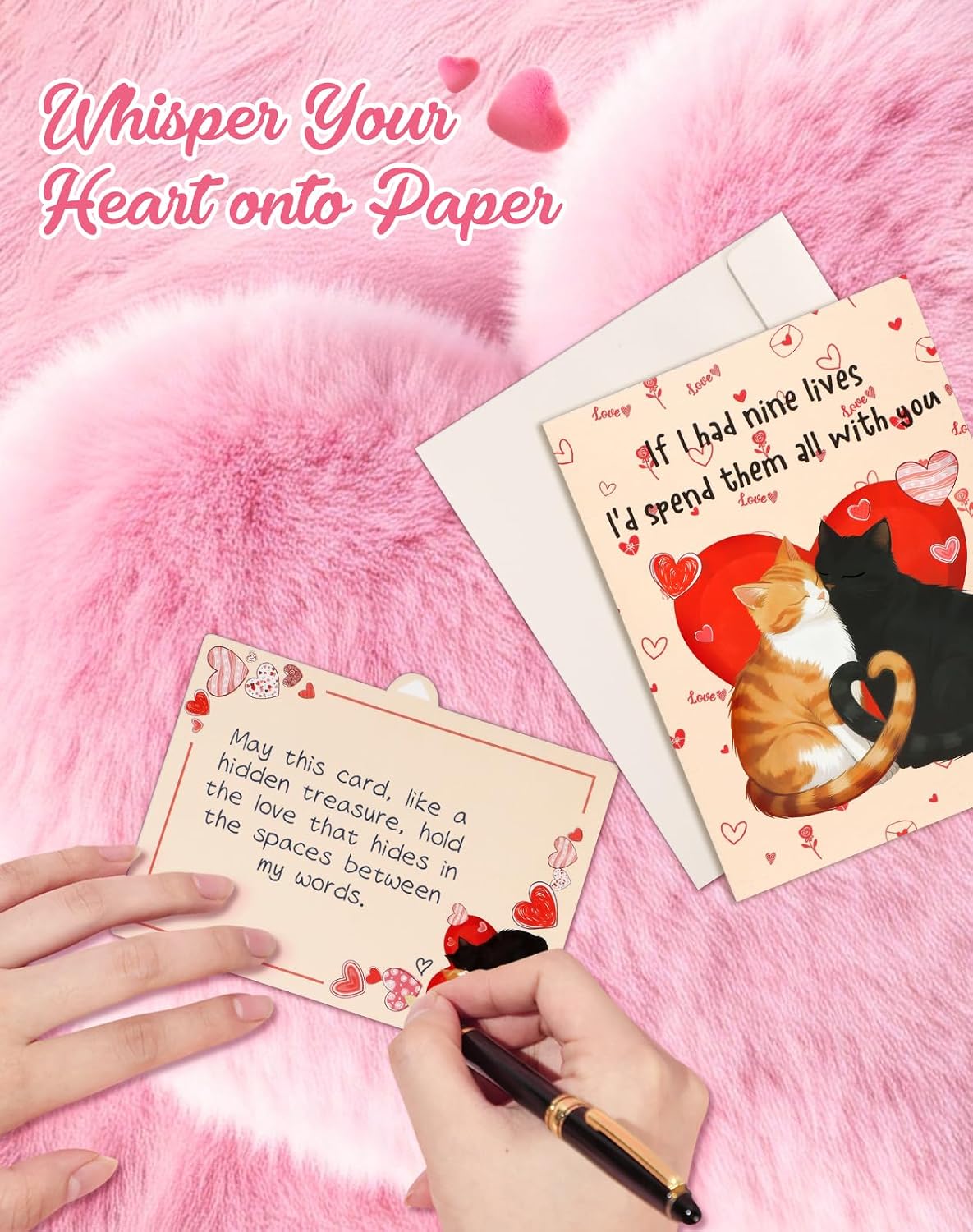 Pop Up Anniversary Card - Cat Couple Theme 3D Romantic Anniversary Pop Up Card Cute Wedding, Birthday Thinking of You Cards with Envelope Gift for Cats Lover, Her, Him, Wife, Girlfriend, Boyfirend, Husband